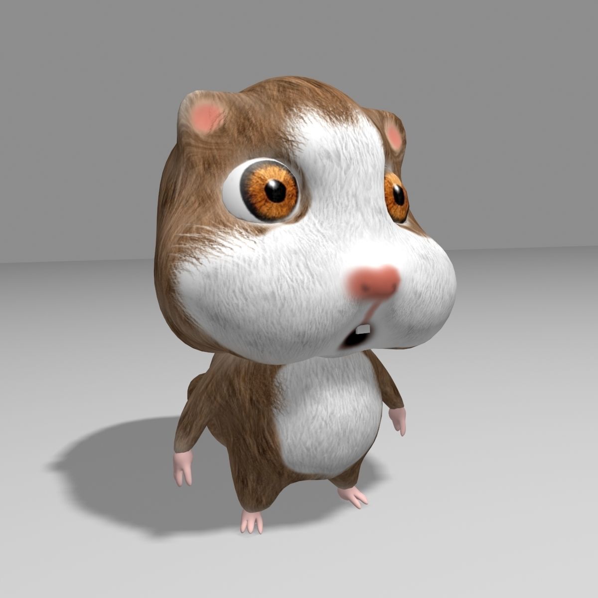 Hamster Toon Low-poly 3D model_2