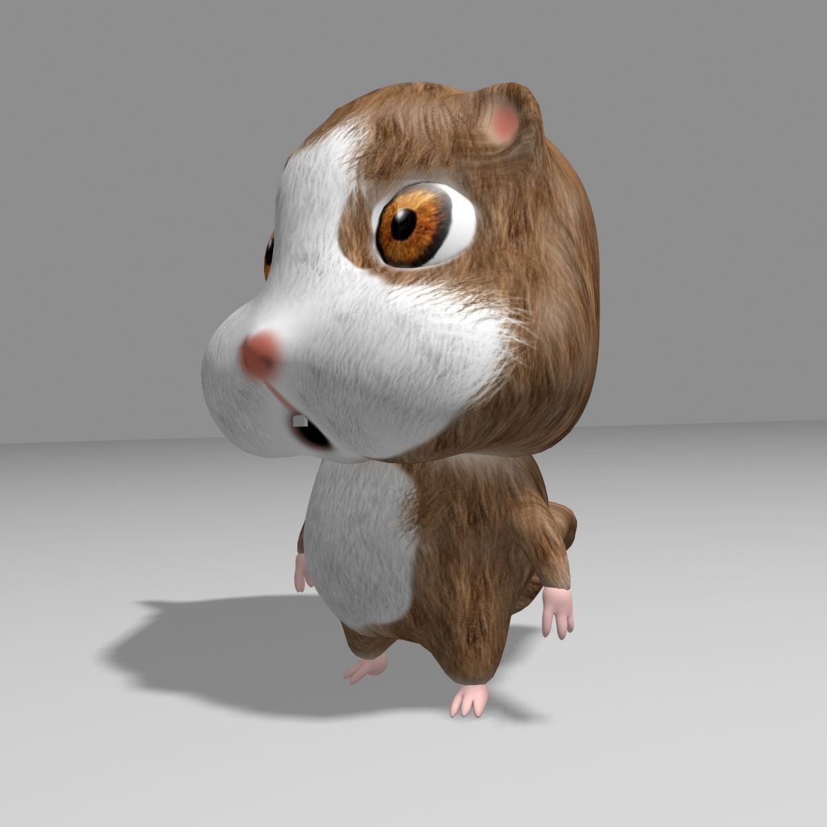 Hamster Toon Low-poly 3D model_4