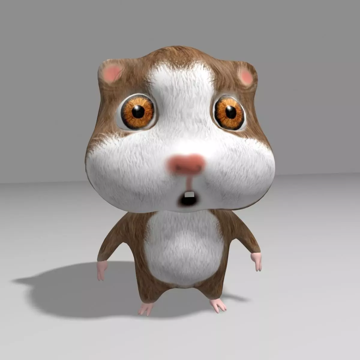 Hamster Toon Low-poly 3D model_0