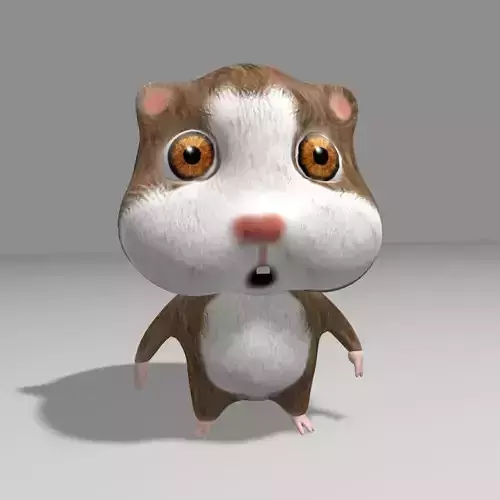 Hamster Toon Low-poly 3D model