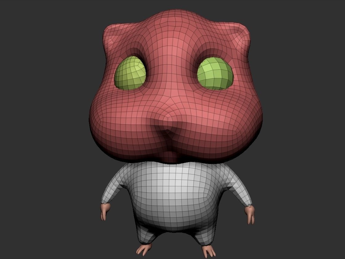 Hamster Toon Low-poly 3D model_6