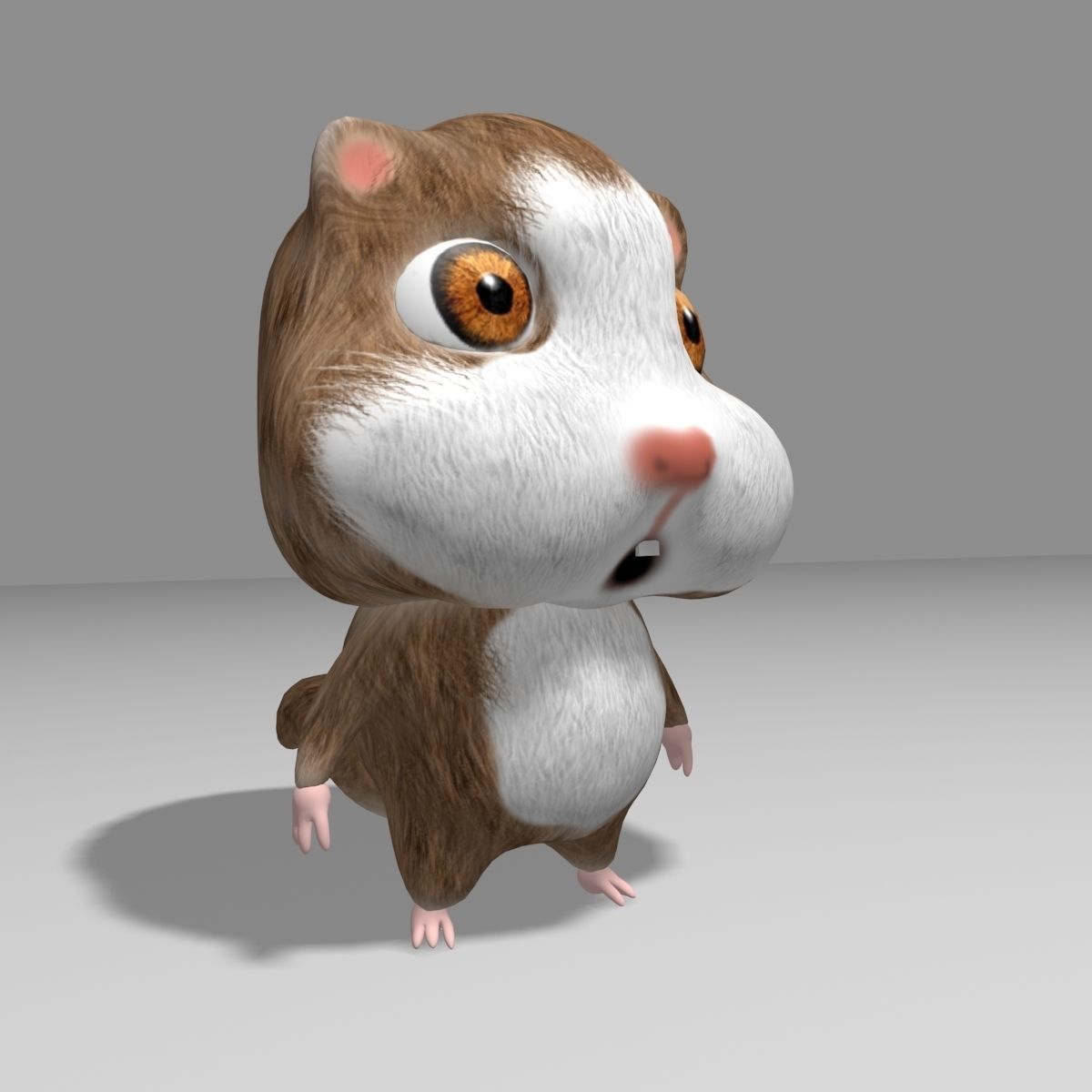 Hamster Toon Low-poly 3D model_3