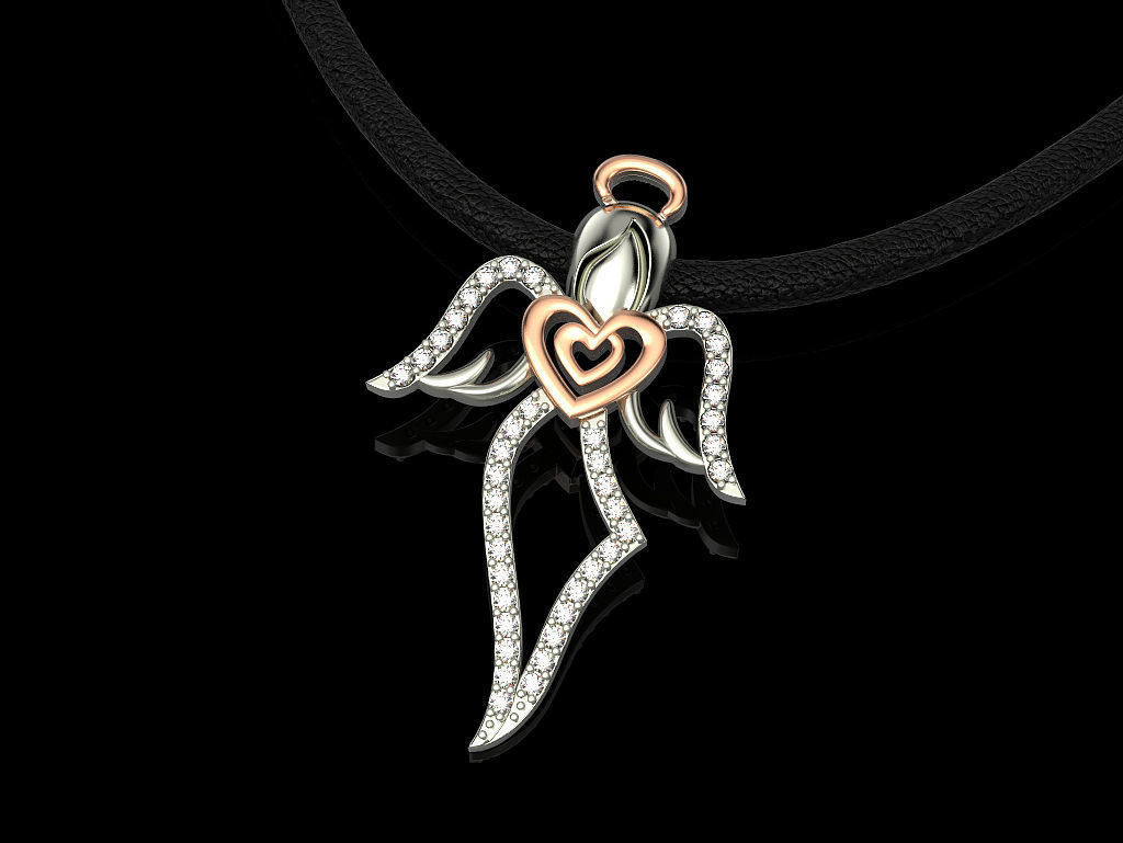 Pendant Angel 3D print model_4