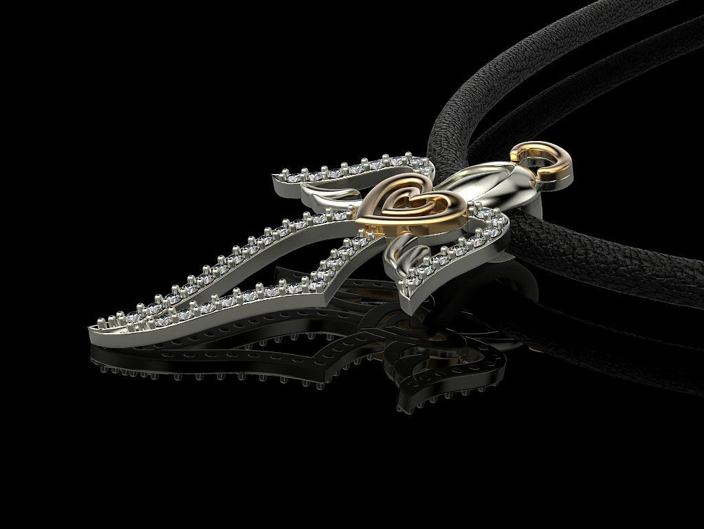 Pendant Angel 3D print model_2