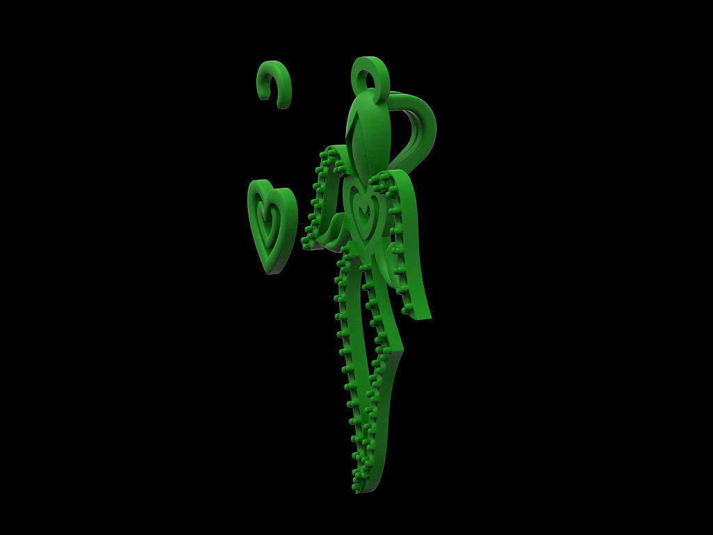 Pendant Angel 3D print model_7