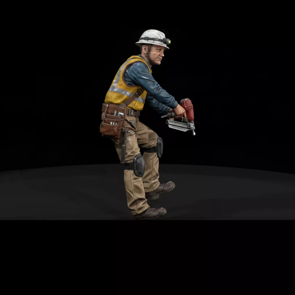 Roofing Carpenter Construction Worker Figure 3D print model