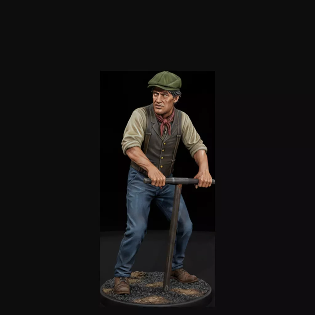 1880s Railroad Worker on a Handcar 3D print model