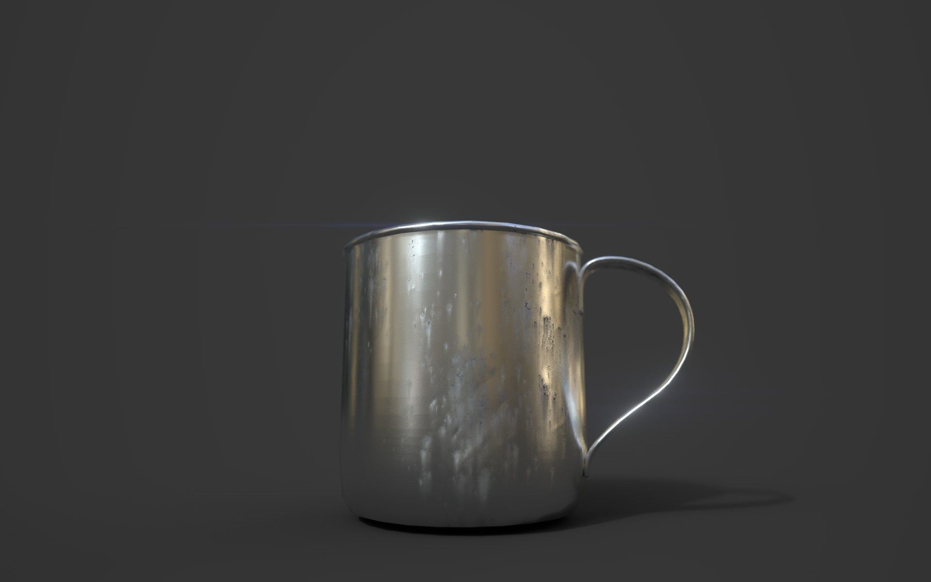 Tin Cup Aged - PBR Low-poly 3D model_2