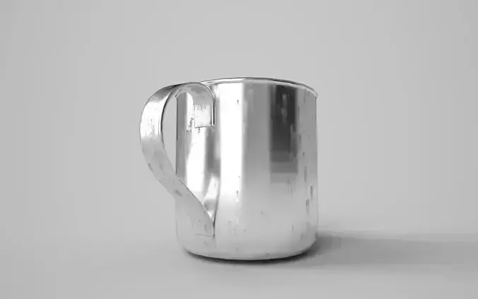 Tin Cup Aged - PBR Low-poly 3D model