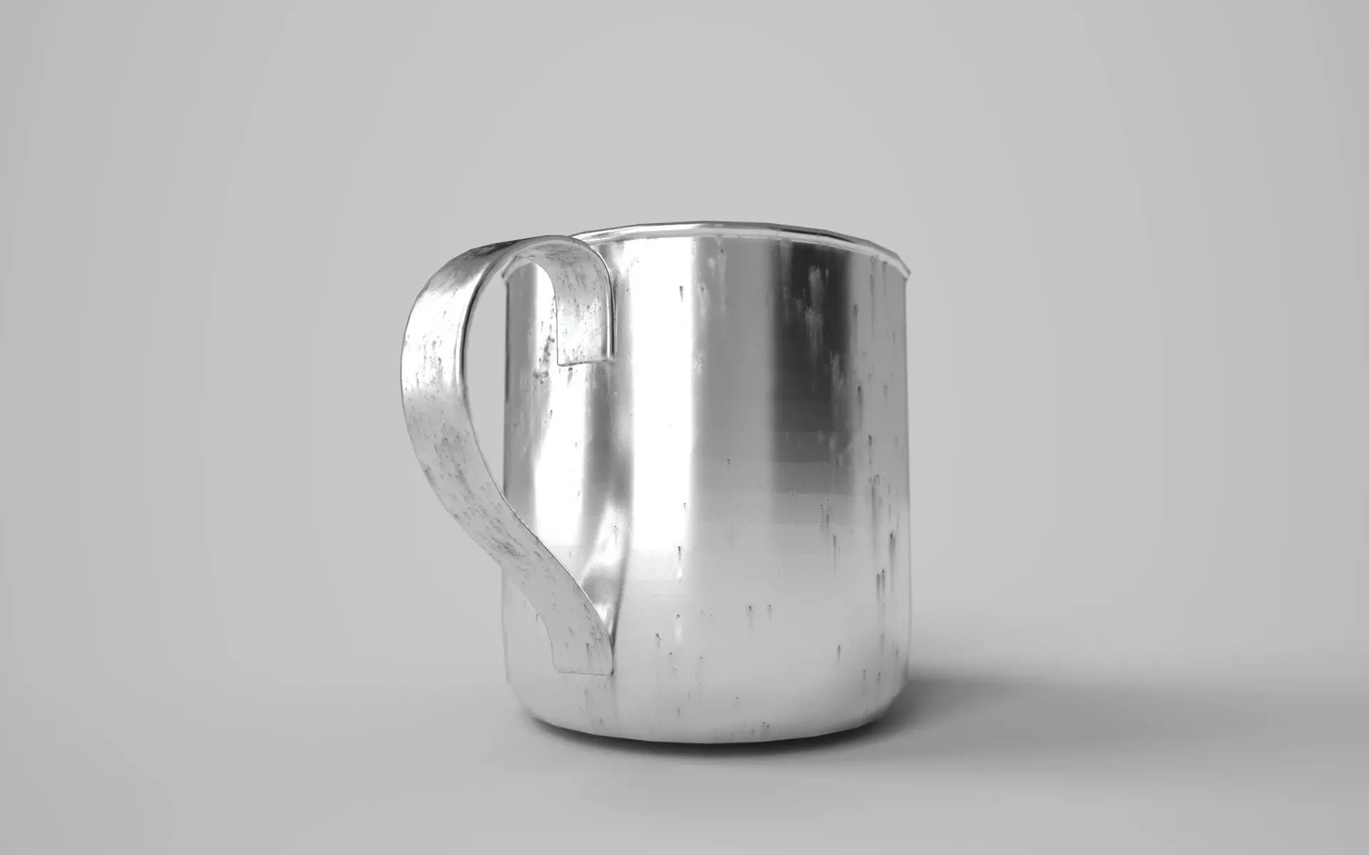 Tin Cup Aged - PBR Low-poly 3D model_0