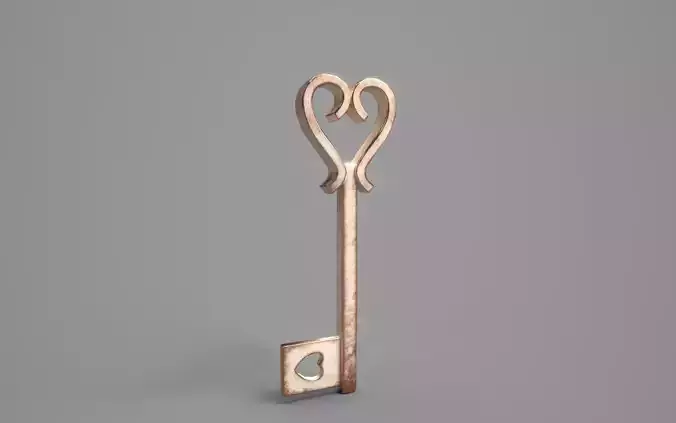 Copper Heart Key - PBR