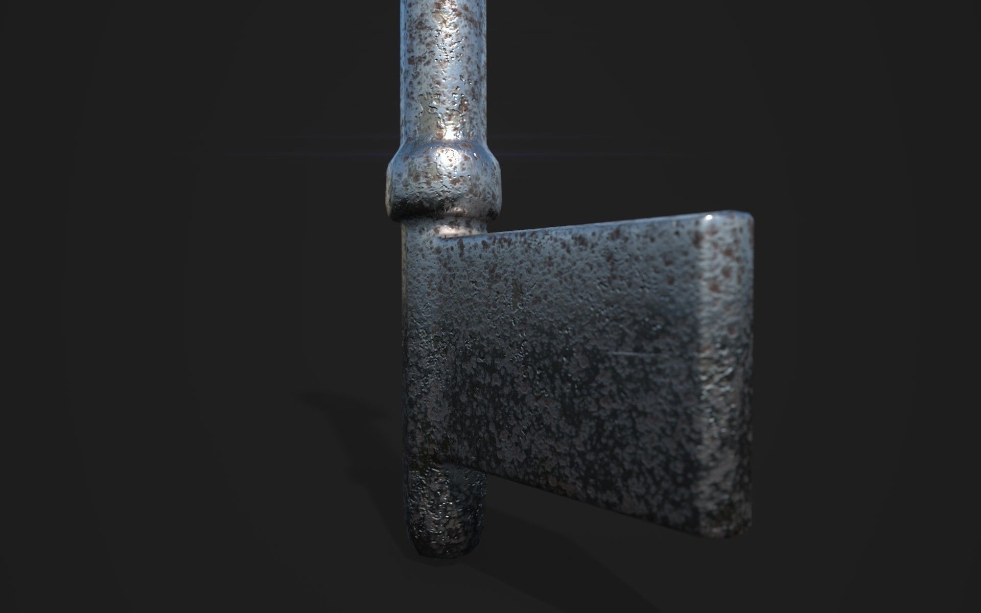 Steel Key - PBR Low-poly 3D model_3