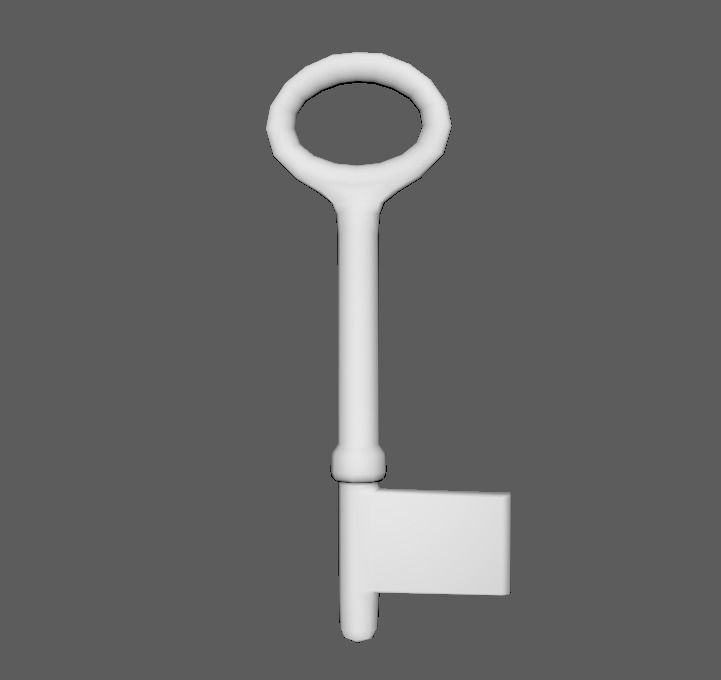 Steel Key - PBR Low-poly 3D model_4