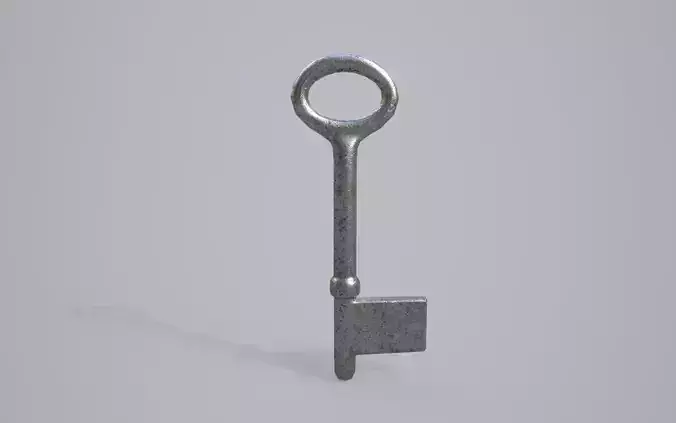 Steel Key - PBR Low-poly 3D model