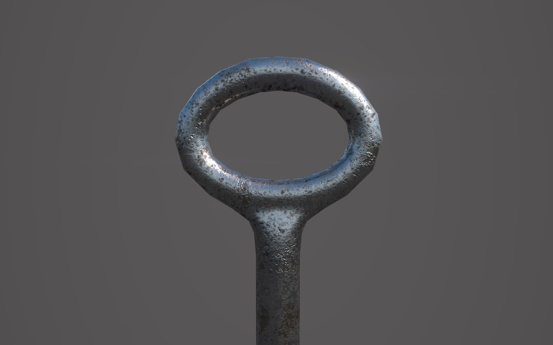 Steel Key - PBR Low-poly 3D model_2