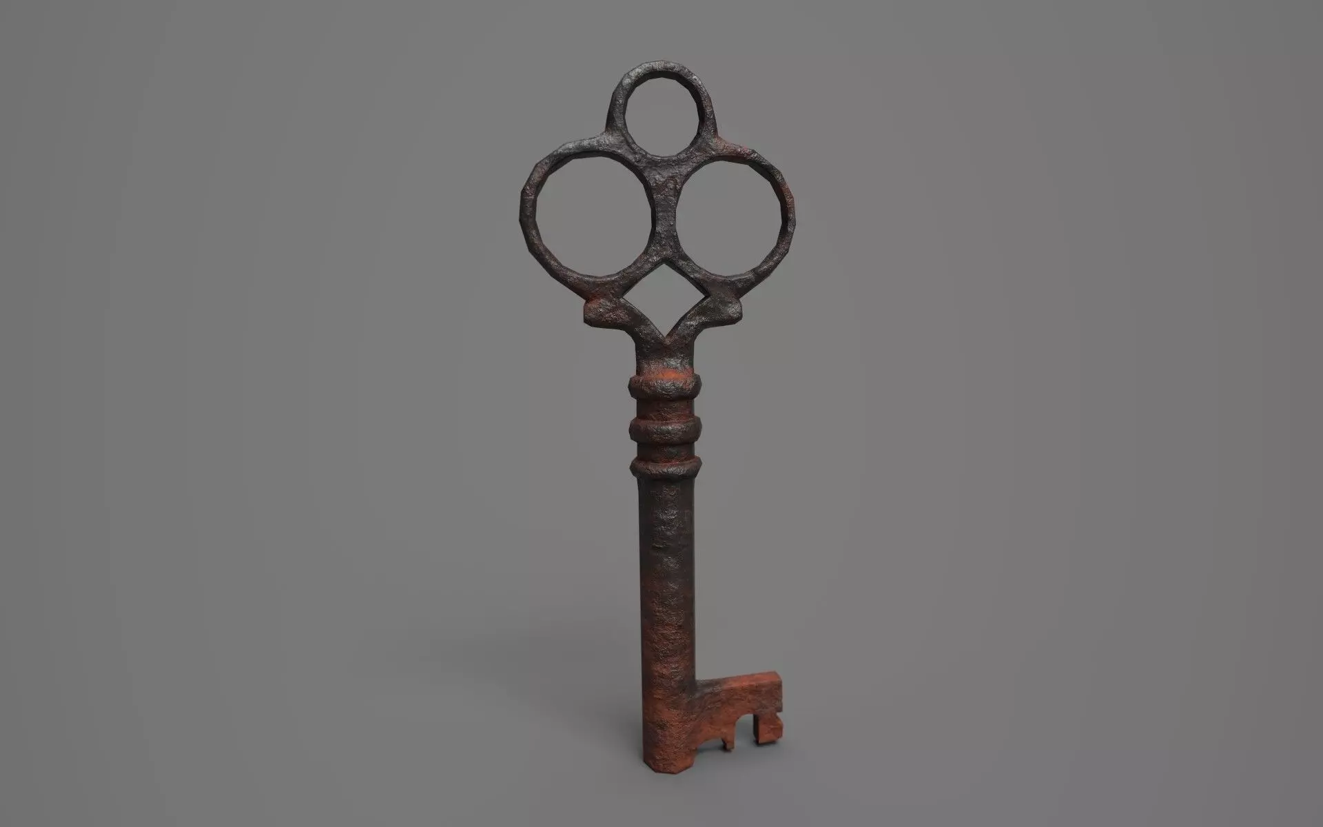 Iron Key - PBR Low-poly 3D model_0