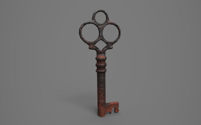 Iron Key - PBR Low-poly 3D model