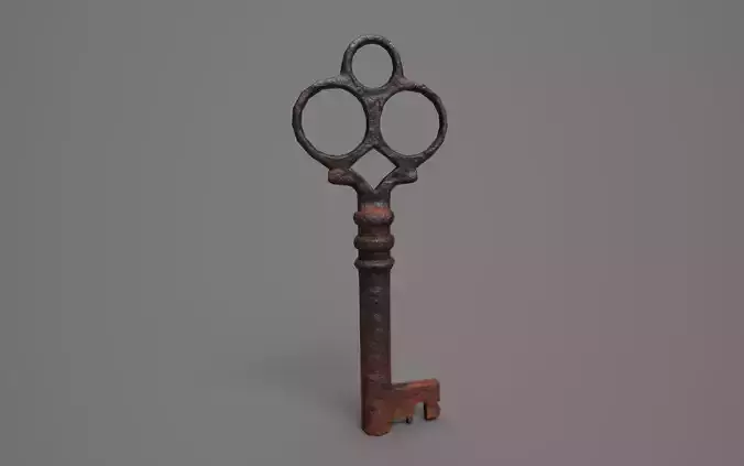 Iron Key - PBR Low-poly 3D model