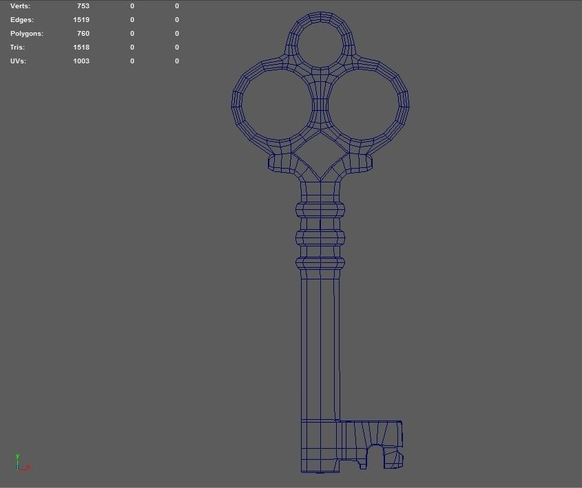 Iron Key - PBR Low-poly 3D model_5