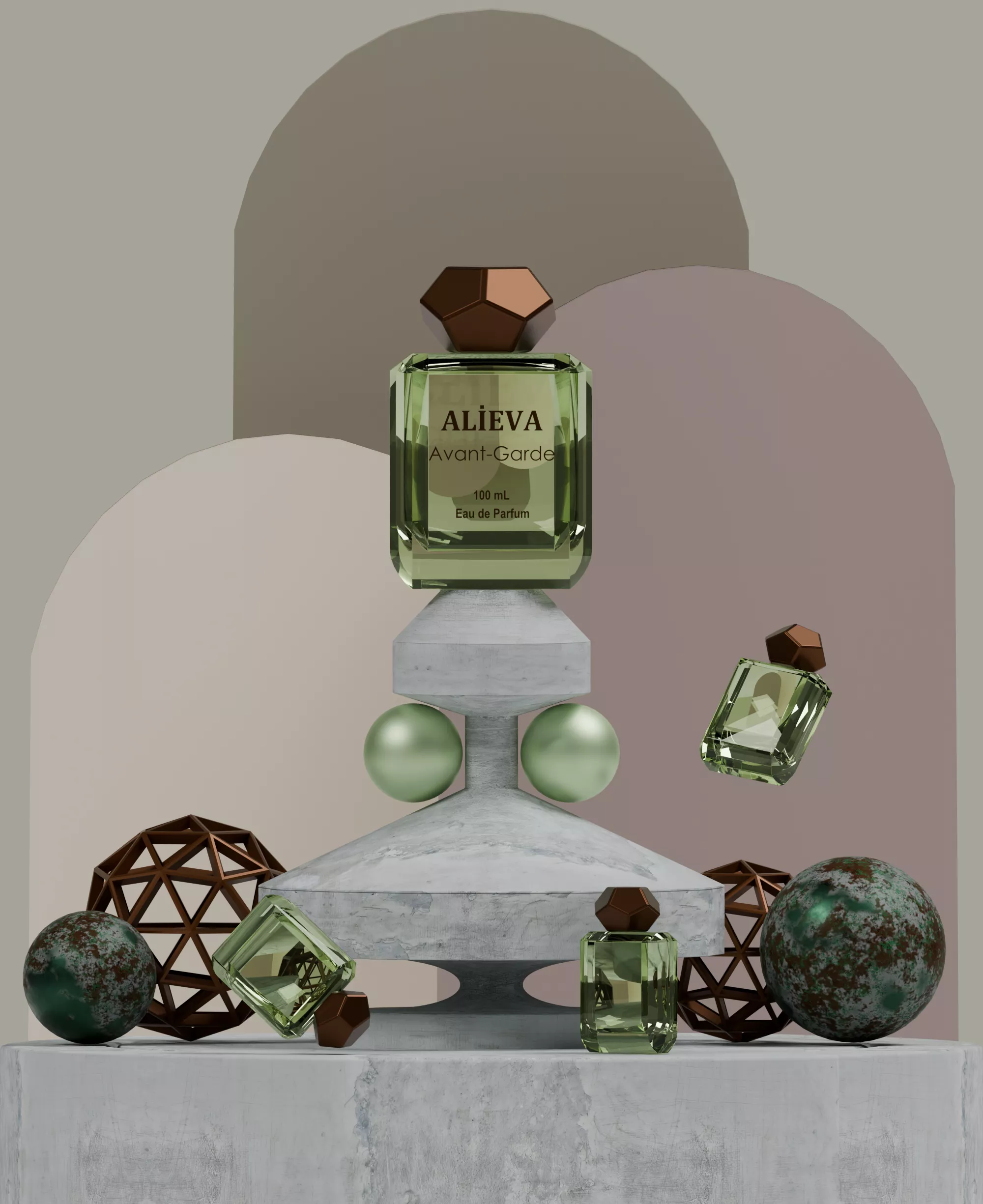 ALIEVA AVANT-GRADE Luxury Perfume Product 3D Visualization 3D model