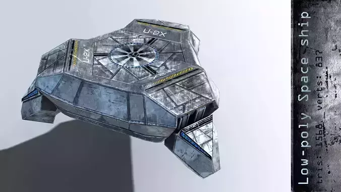 Space ship low poly