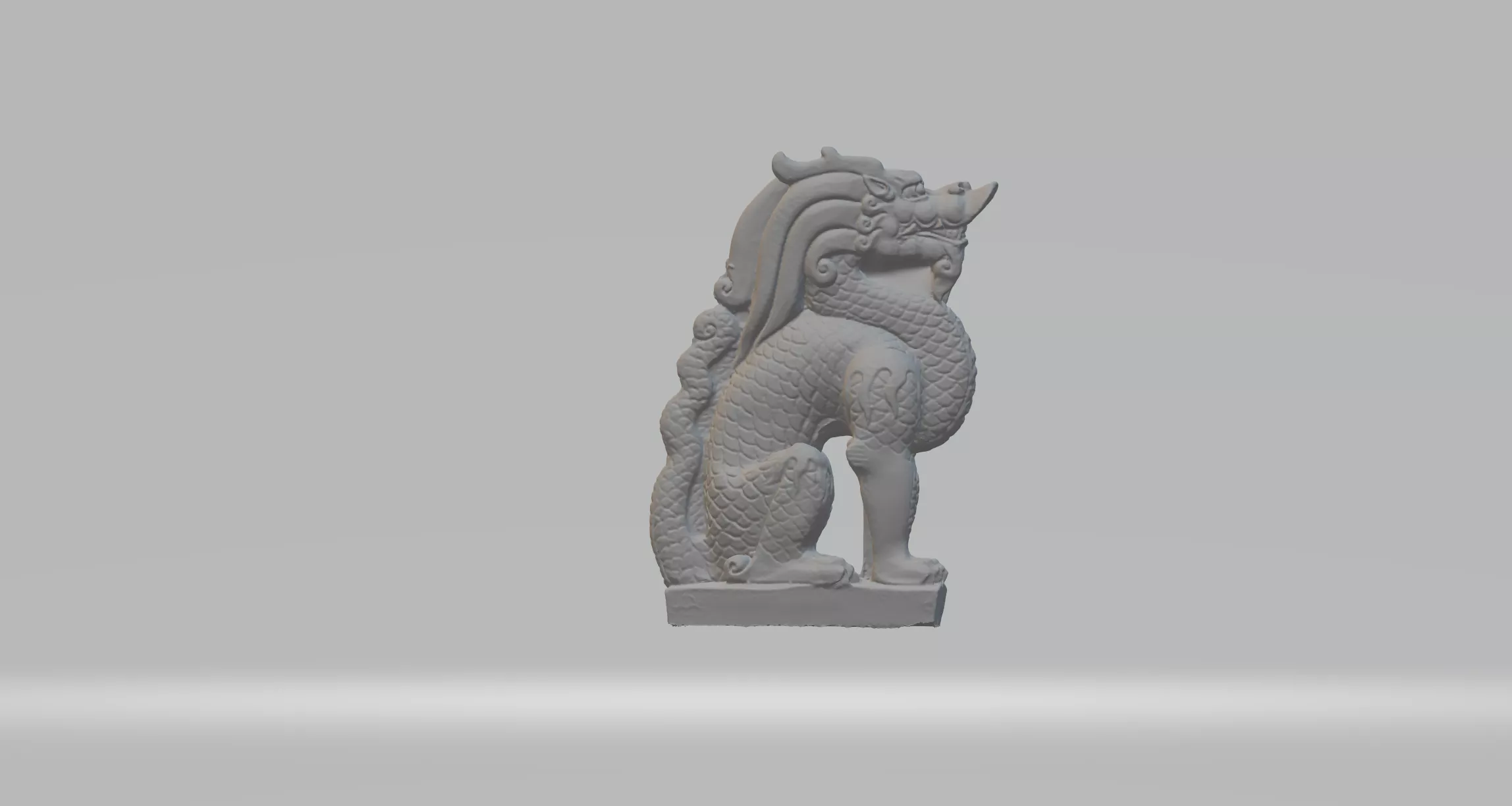 Chinese Mythical Creature Qilin Ornament 3D print model