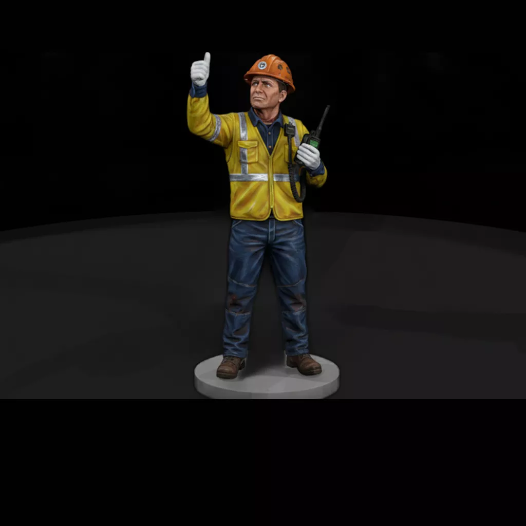 Erection Signalman Construction Worker with Radio 3D print model