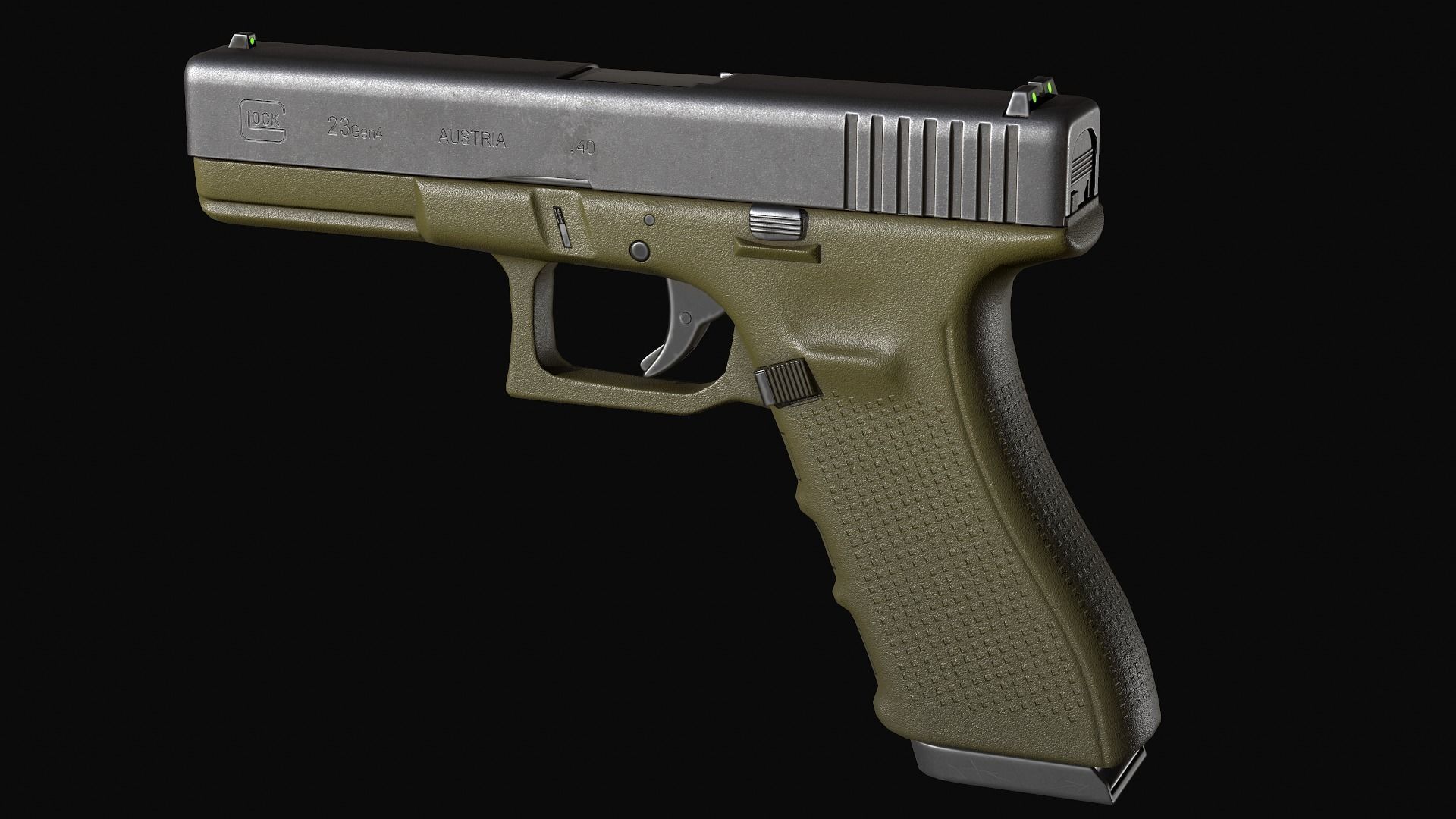Glock 17 Low-poly 3D model_2