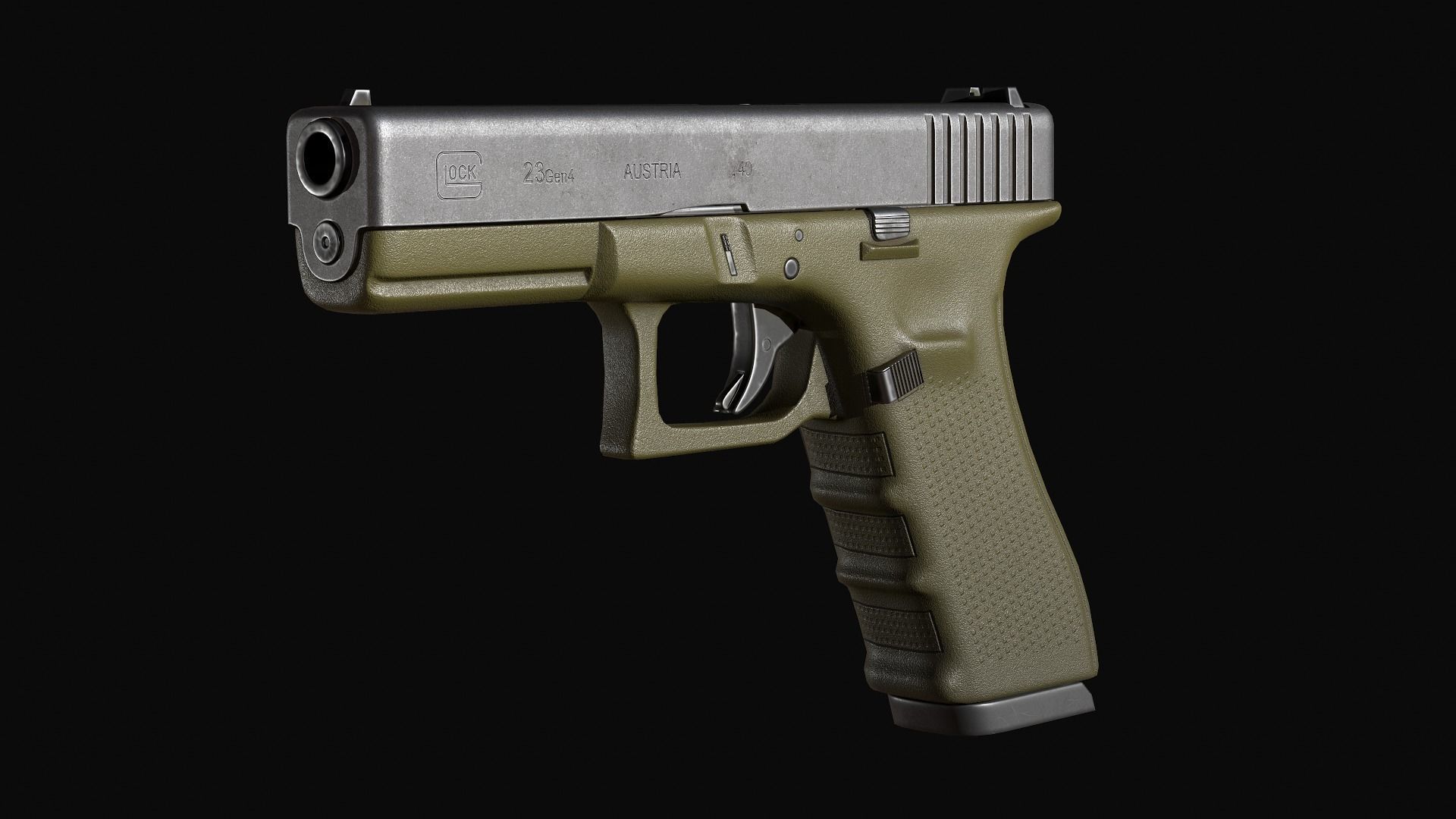 Glock 17 Low-poly 3D model_1