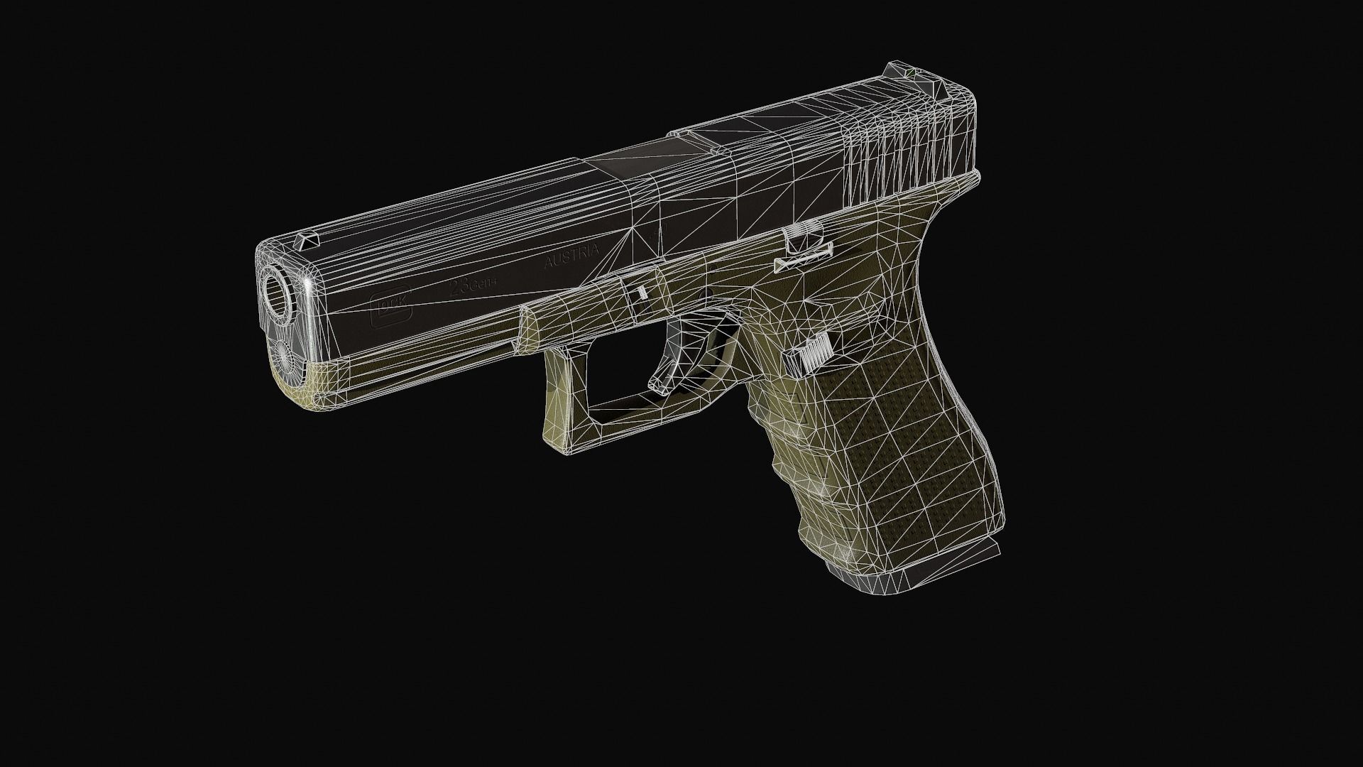 Glock 17 Low-poly 3D model_8