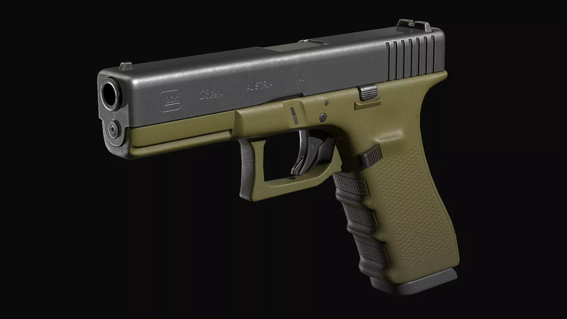 Glock 17 Low-poly 3D model_0
