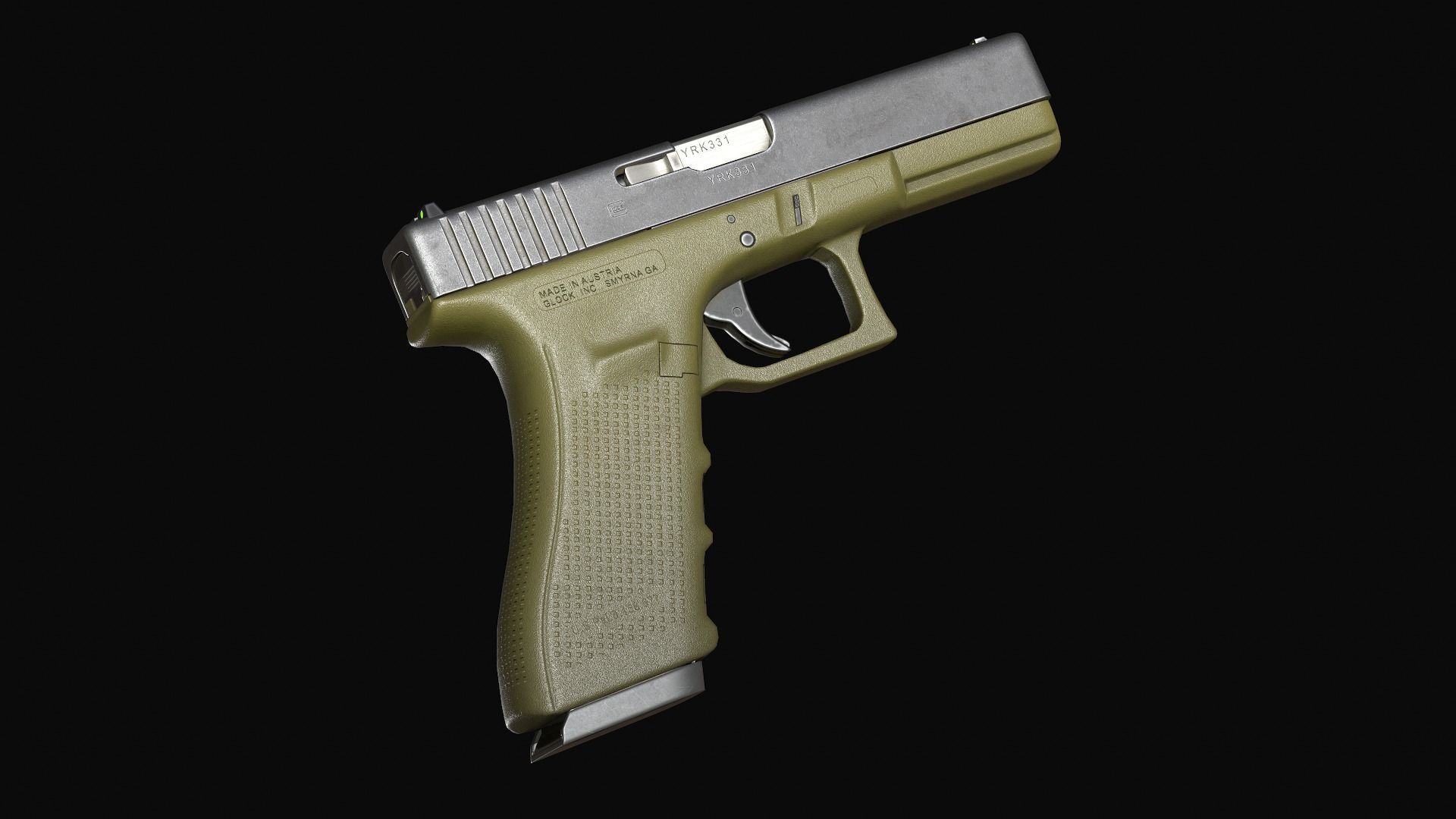 Glock 17 Low-poly 3D model_12