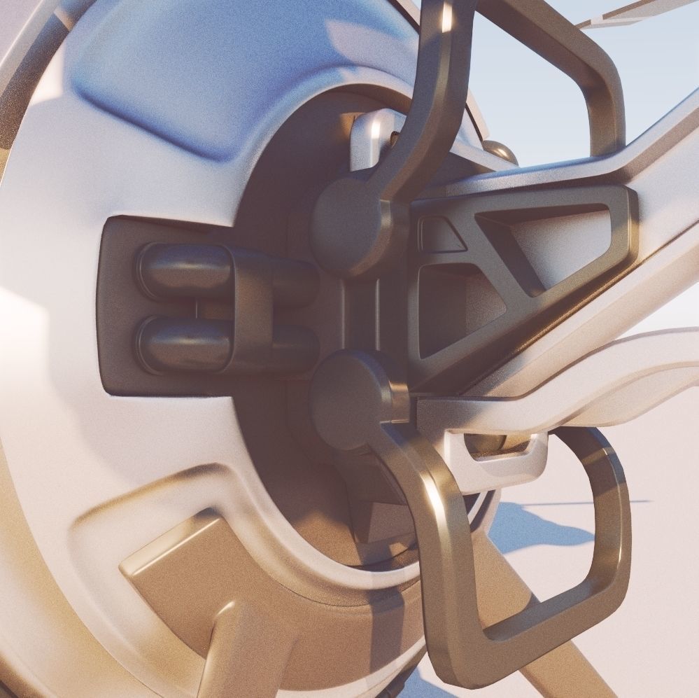 Cargo QuadCopter sci fi 3d model vray 3D model_3