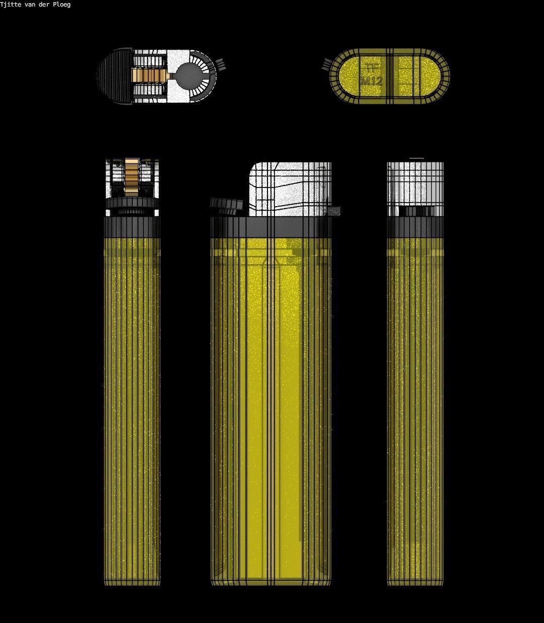 disposable lighter 3D model_1