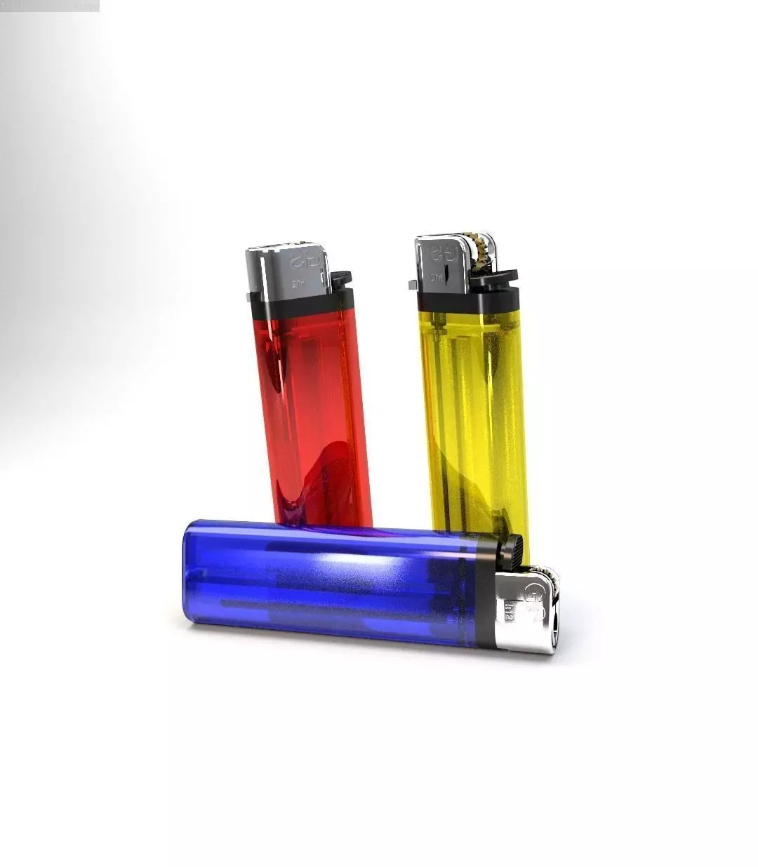 disposable lighter 3D model_0
