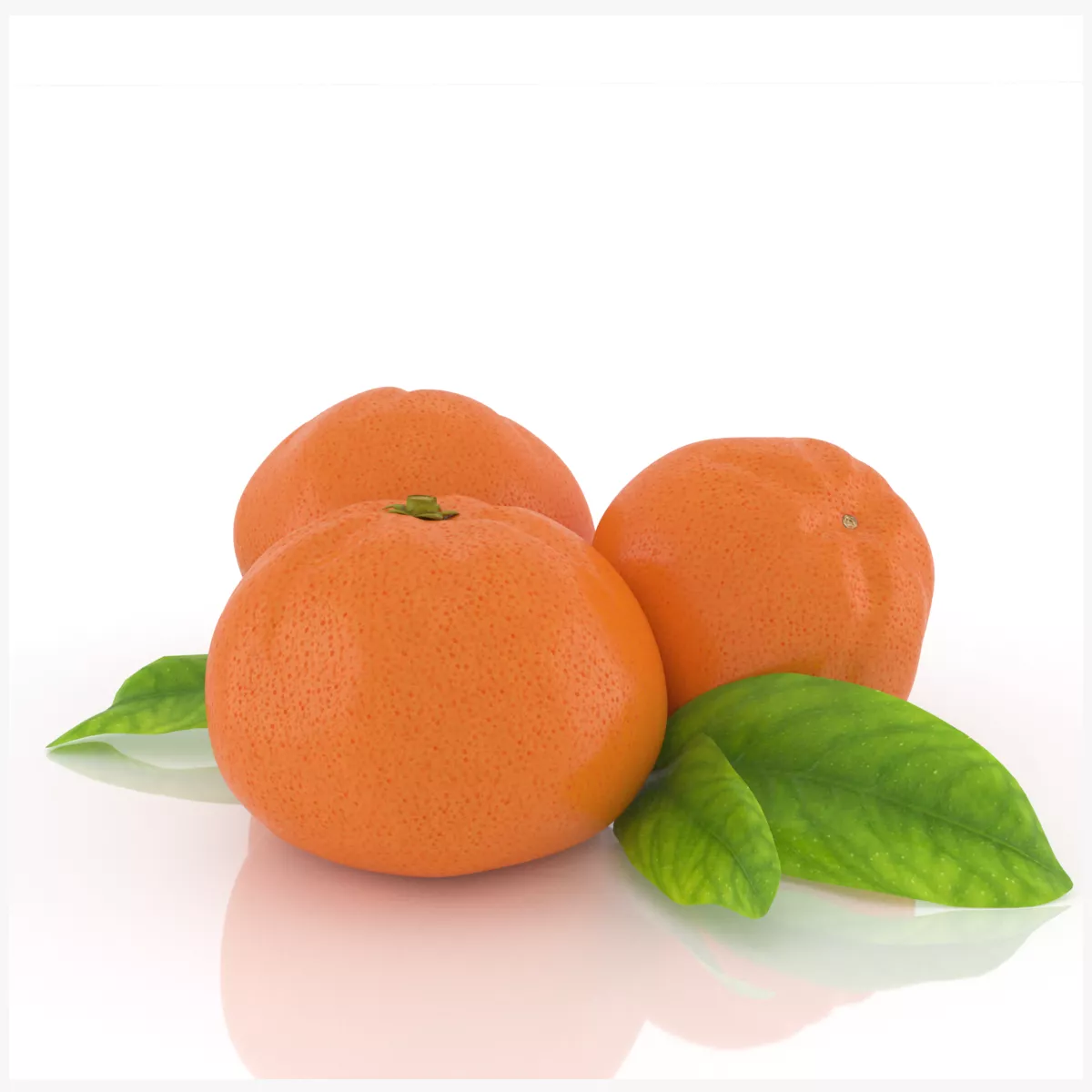 Mandarin Tangerine fruits asset Low-poly 3D model