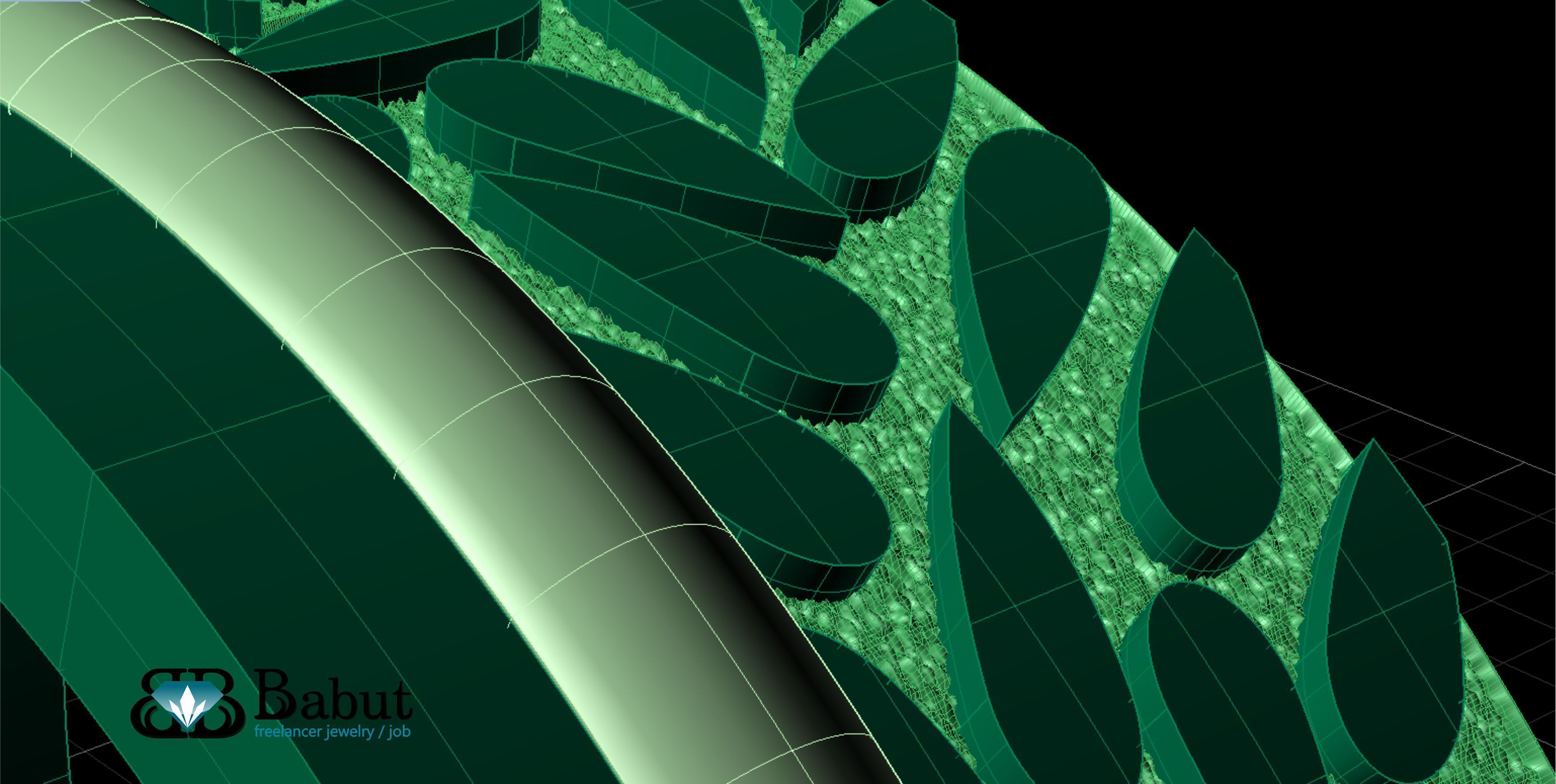 rings wedding 3D print model_12