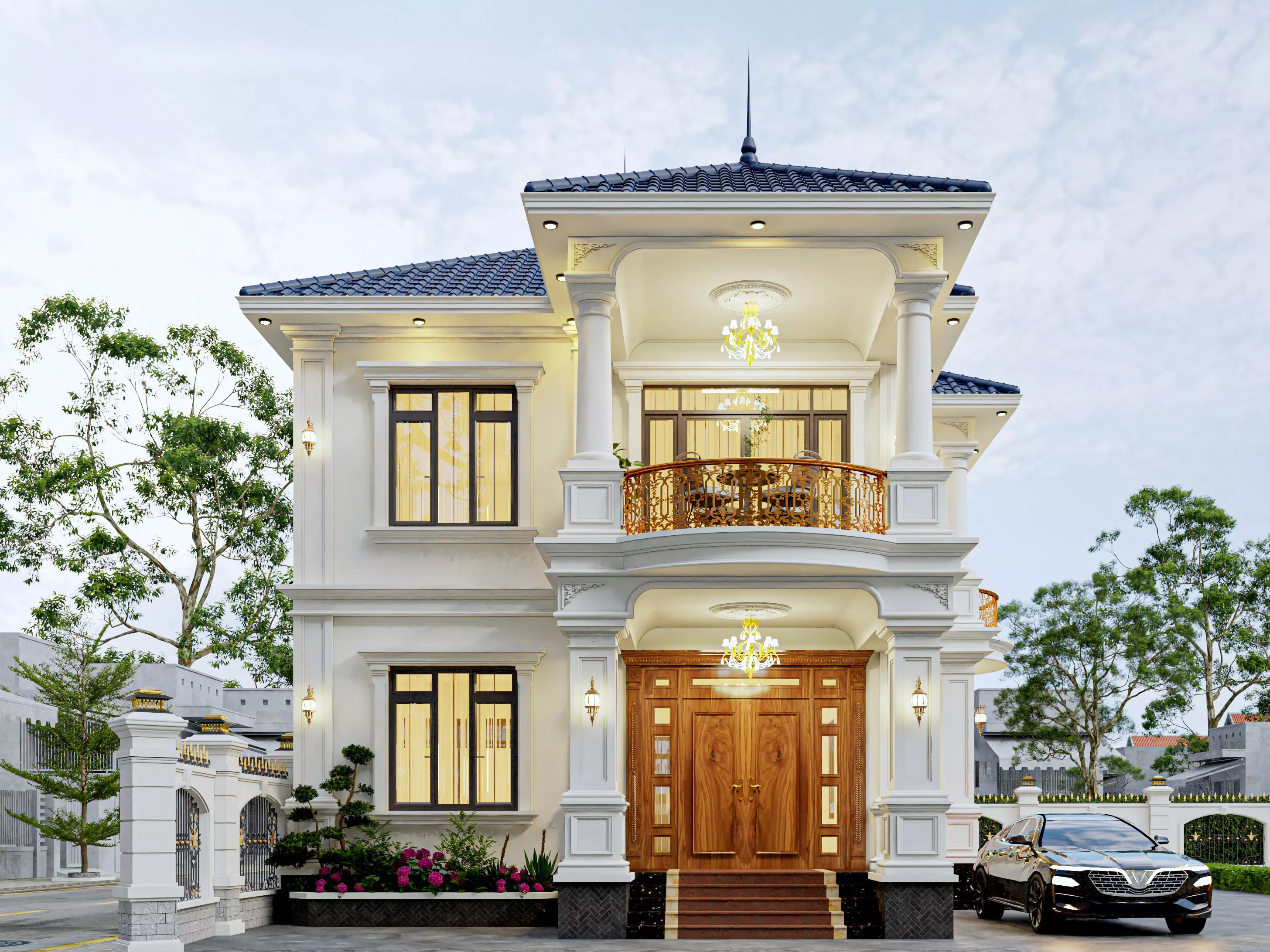 Neoclassical Residential Mansion Exterior 3D model