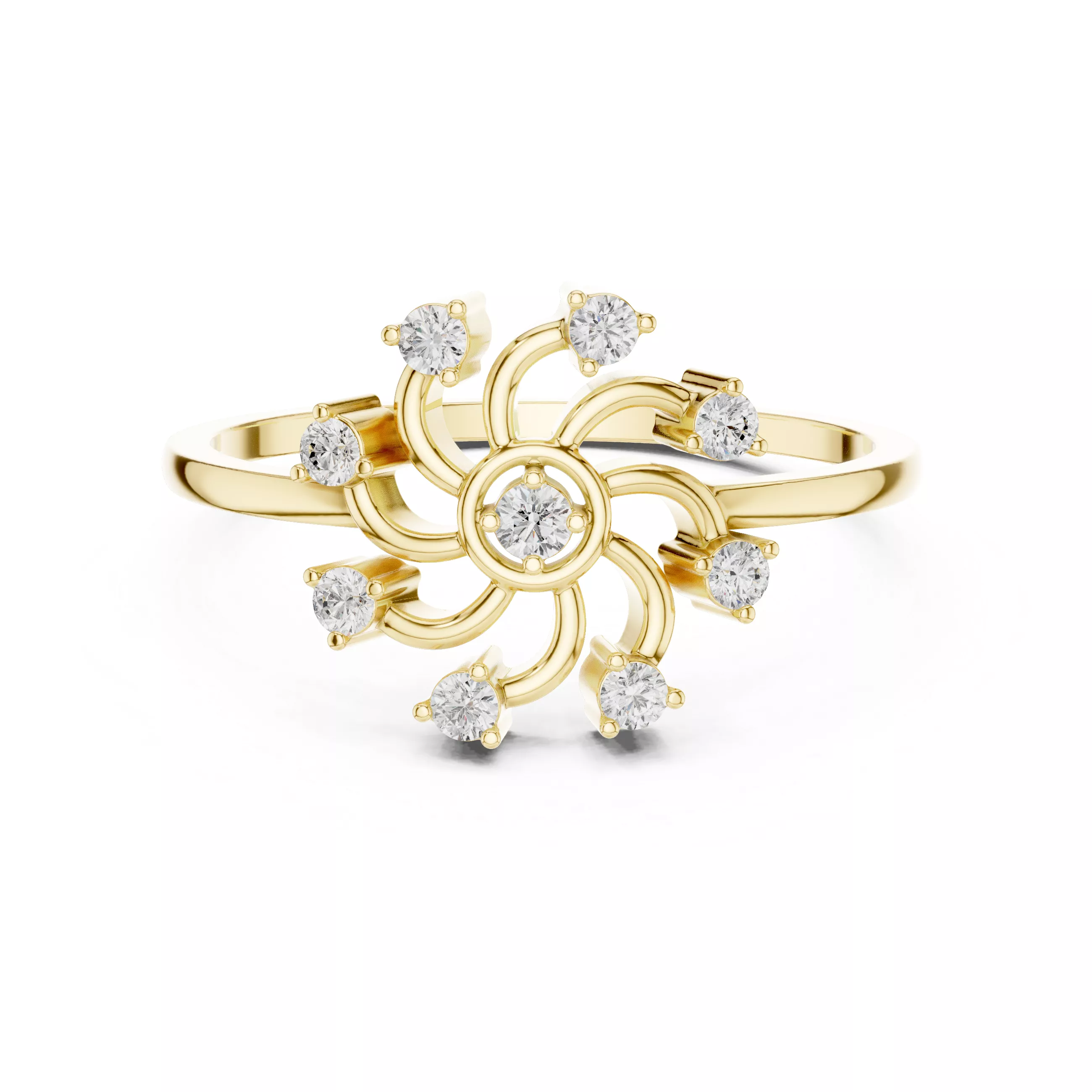 Round Engagement Ring 3D print model