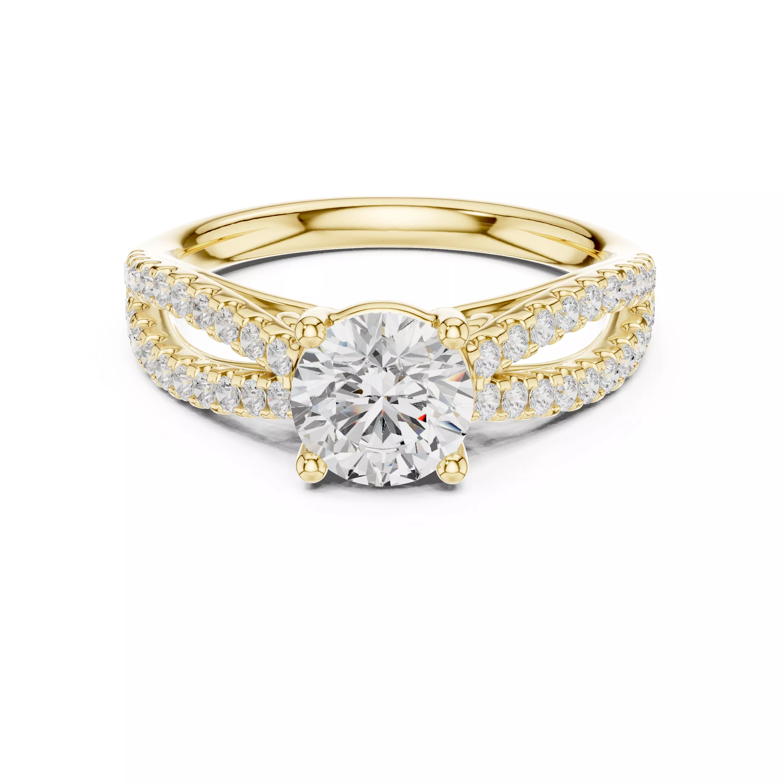Diamond jewelry ring for woman 3D print model 3D print model