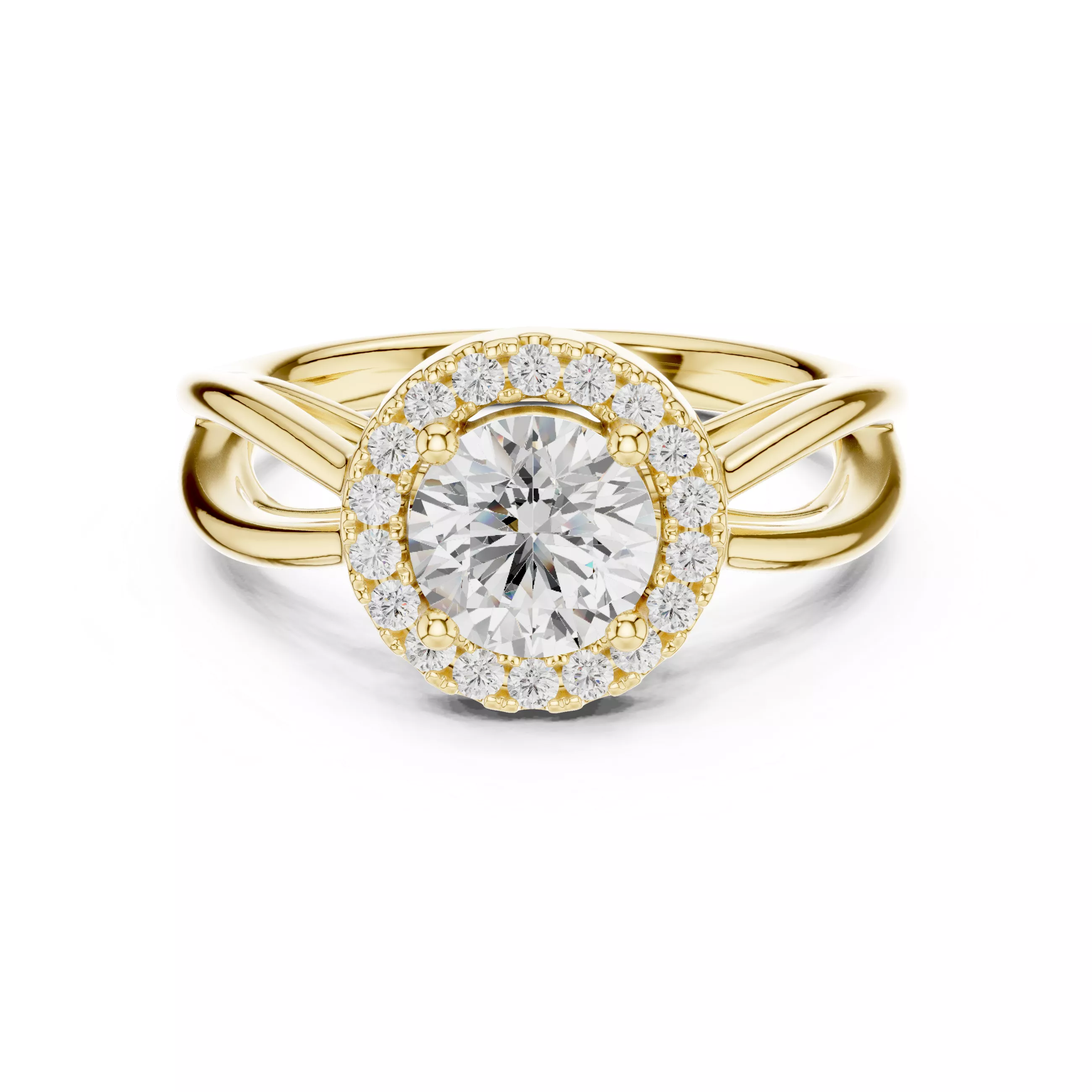 Diamond jewelry ring for woman 3D print model 3D print model