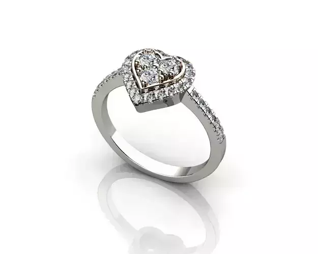 Heart Shaped Diamond Engagement Ring