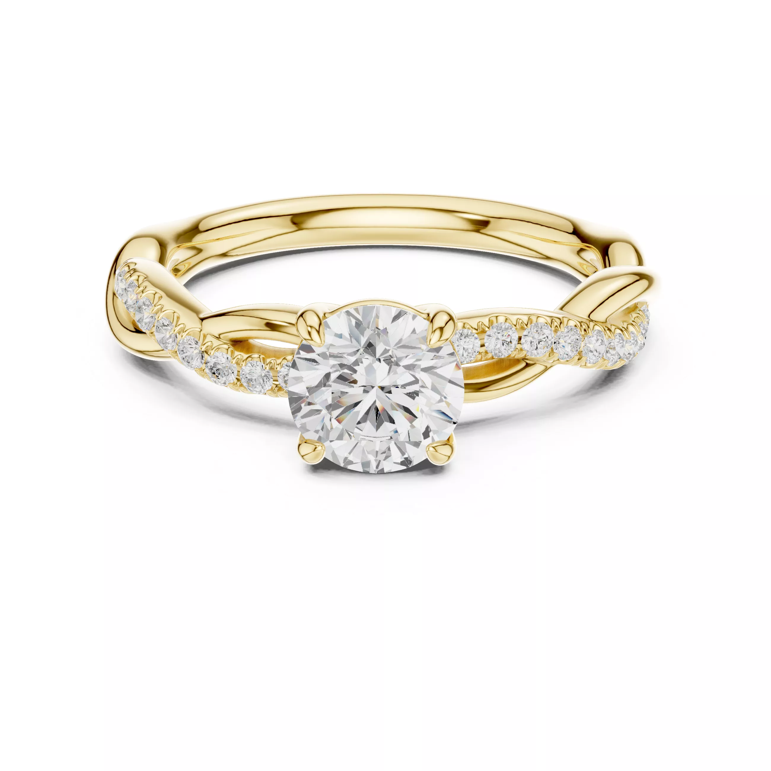 Diamond jewelry ring for woman 3D print model 3D print model