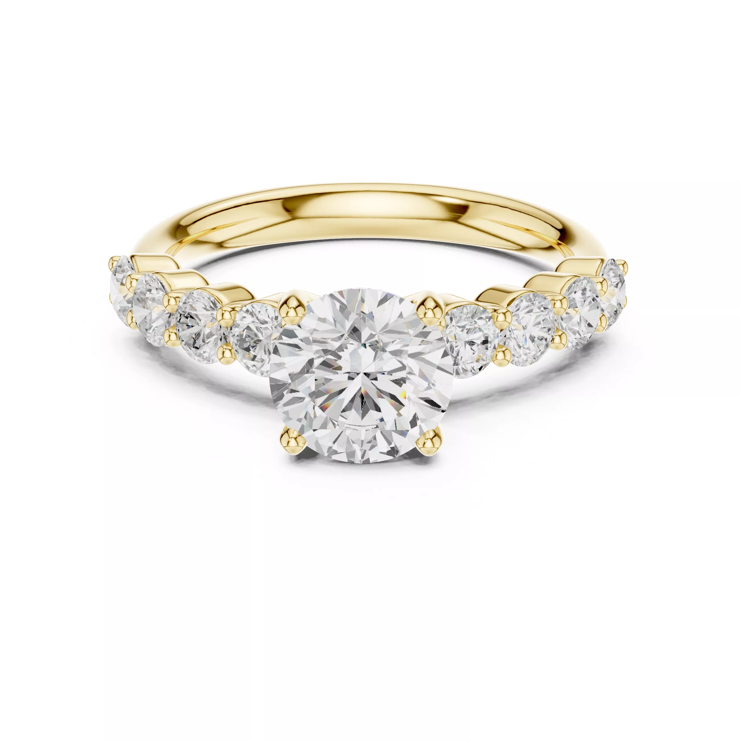 Diamond jewelry ring for woman 3D print model 3D print model
