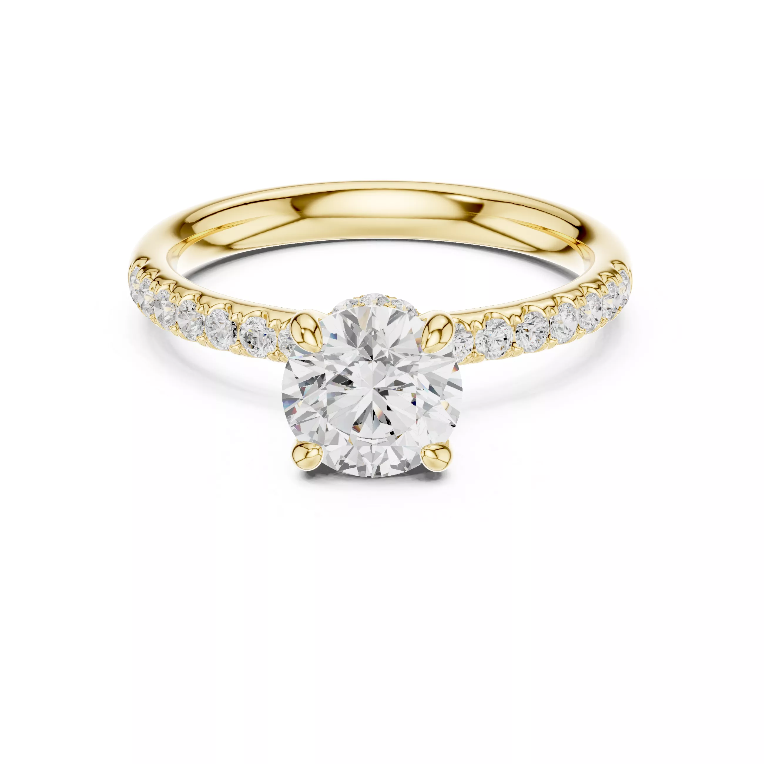 Diamond jewelry ring for woman 3D print model 3D print model