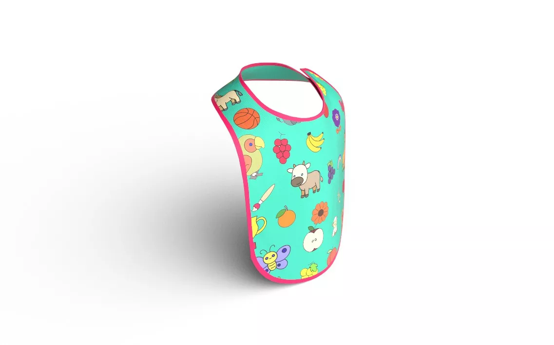 Baby Bib M03 Low-poly 3D model