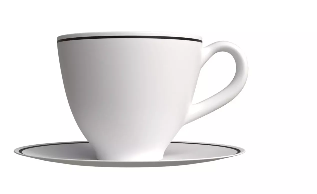 Realistic Tea Cup Saucer 3D print model