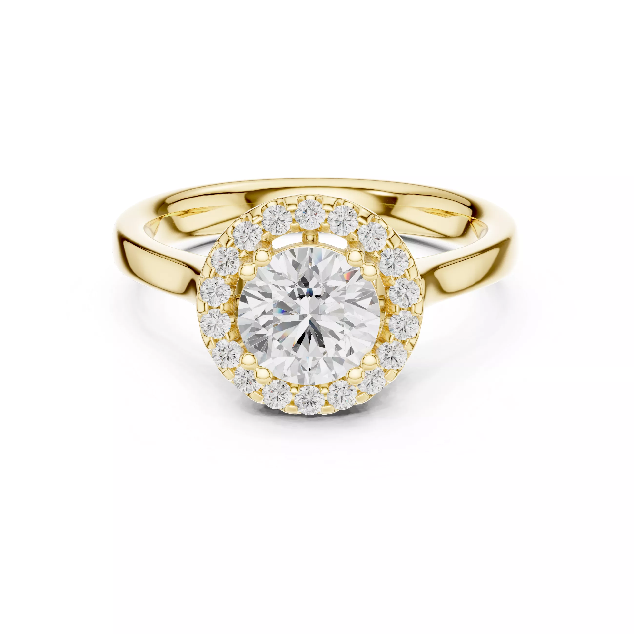 Diamond jewelry ring for woman 3D print model 3D print model