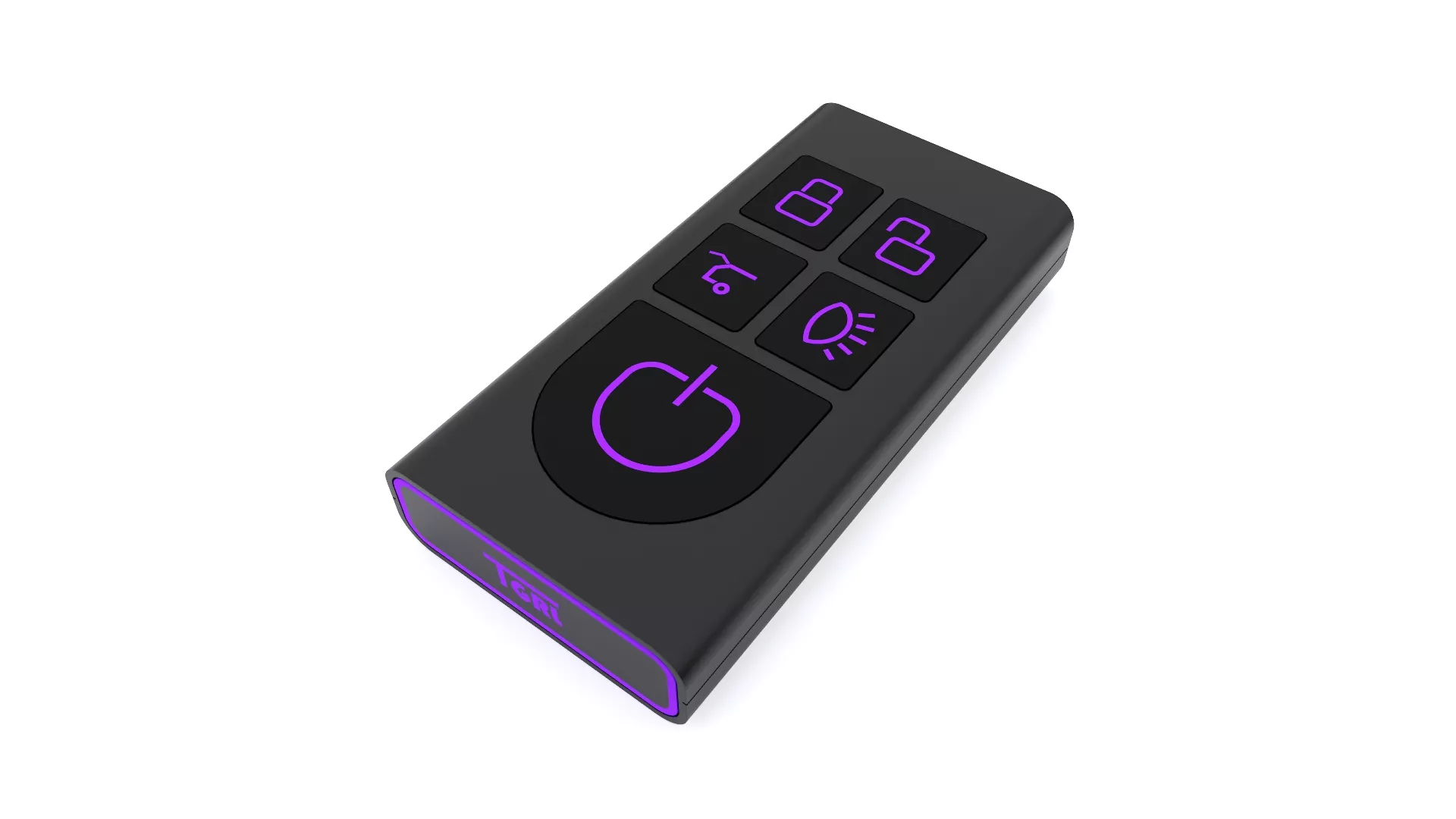 CAR KEY BLACK-PURPLE Low-poly 3D model