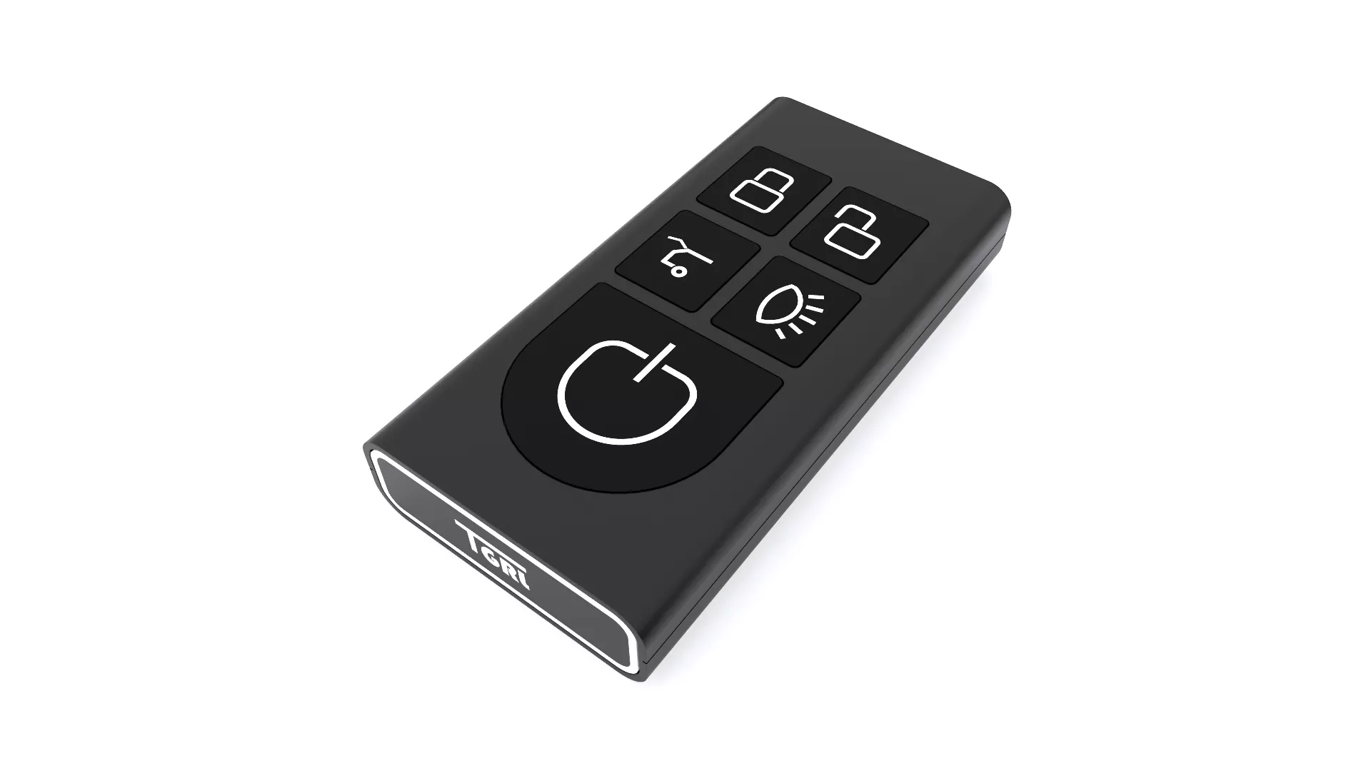 CAR KEY BLACK-WHITE Low-poly 3D model